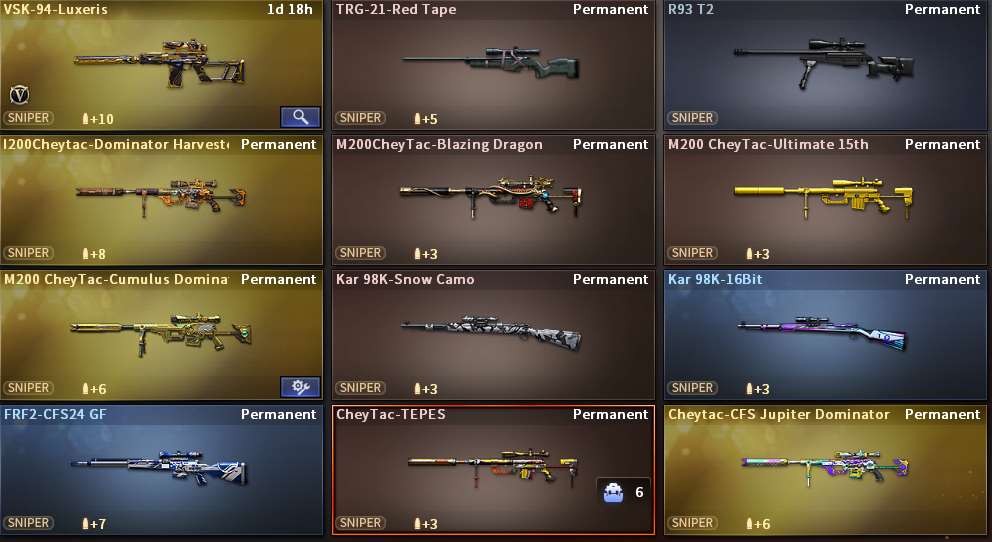 Game account sale CrossFire